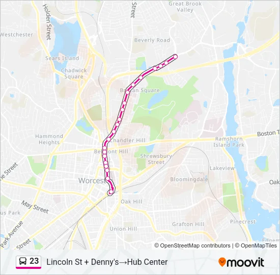 23 Bus Line Map