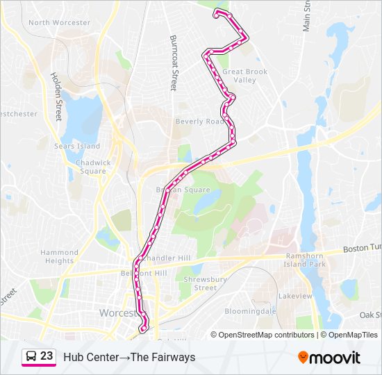 23 Bus Line Map