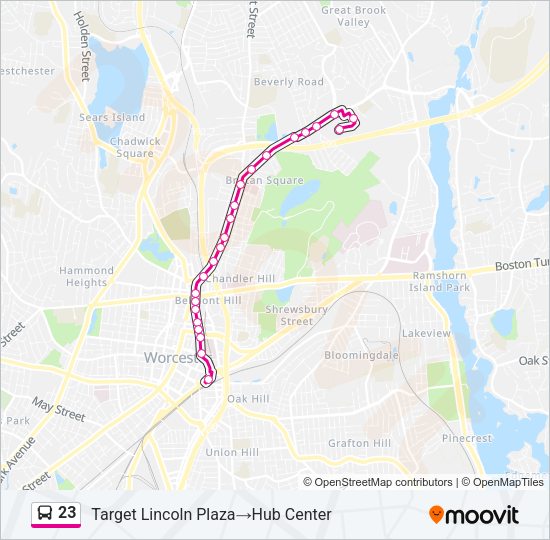 23 Bus Line Map