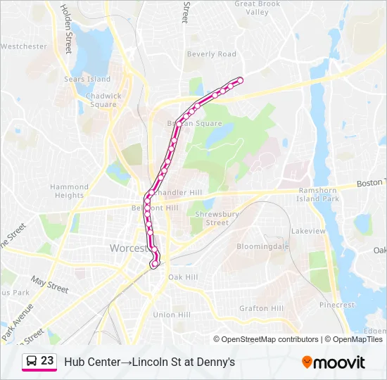 23 Bus Line Map
