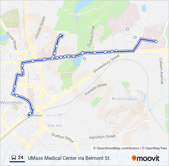 Mapa de 24 de autobús