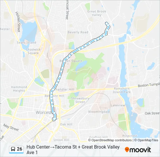 26 Bus Line Map