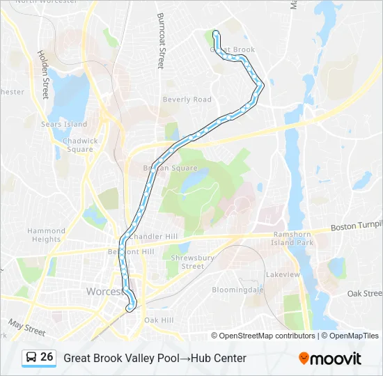 26 Bus Line Map