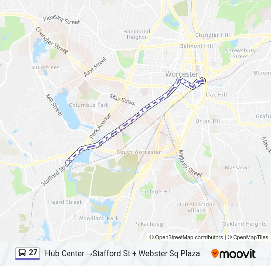 27 Bus Line Map