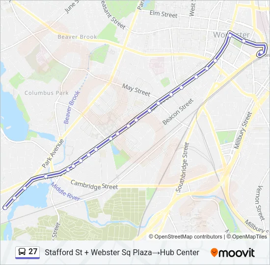 27 Bus Line Map