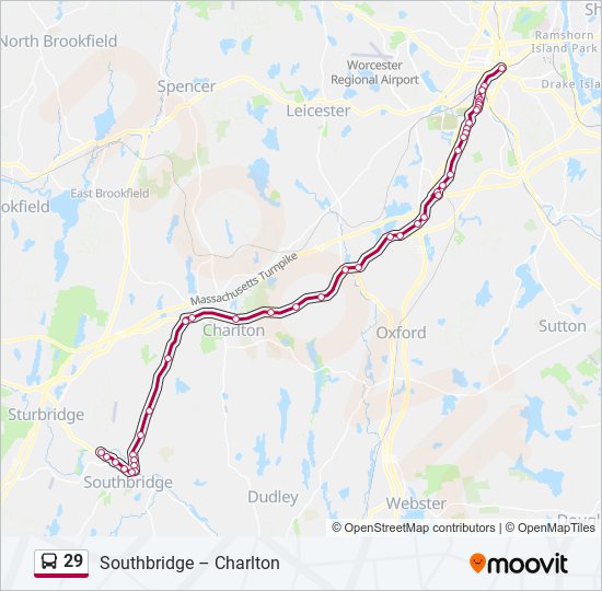 29 bus Line Map