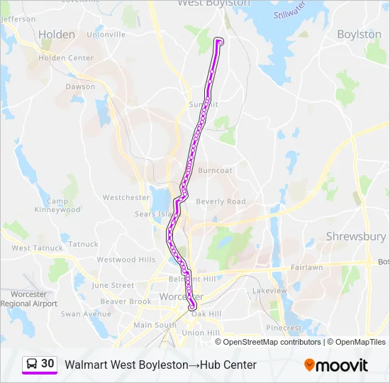 30 Bus Line Map