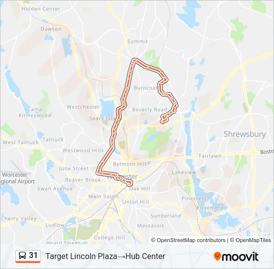 31 Bus Line Map