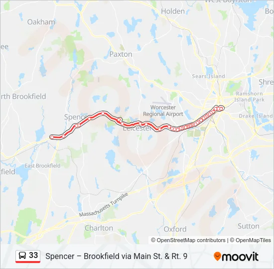 33 Bus Line Map