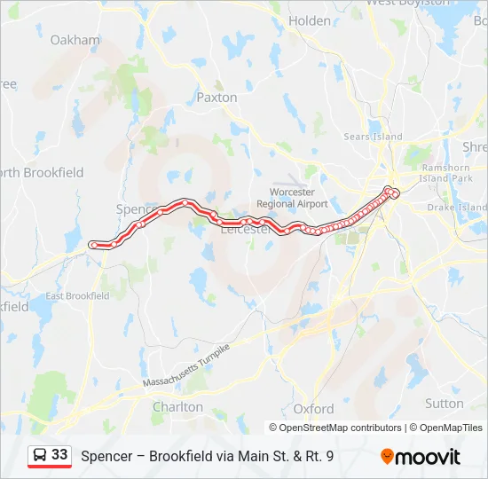 33 Bus Line Map