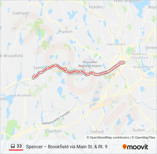 33 Bus Line Map