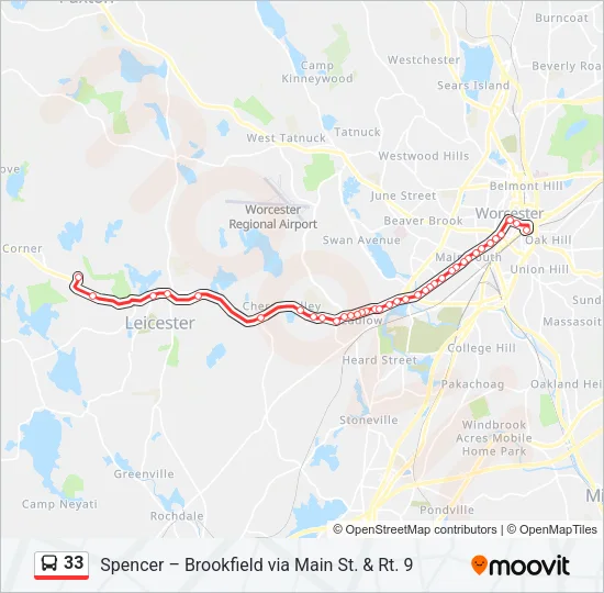 33 Bus Line Map