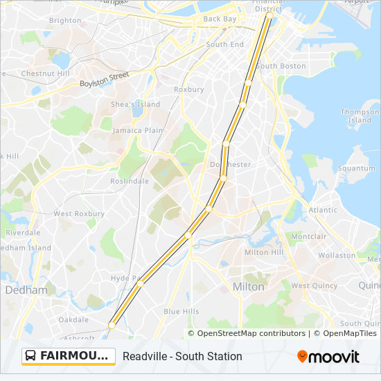 Mapa de FAIRMOUNT LINE SHUTTLE de autobús