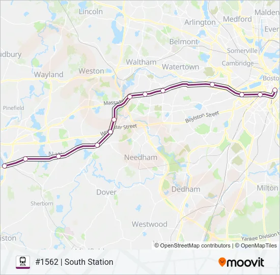 FRAMINGHAM/WORCESTER Train Line Map