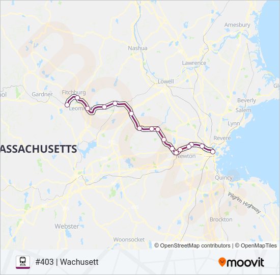 FITCHBURG Train Line Map