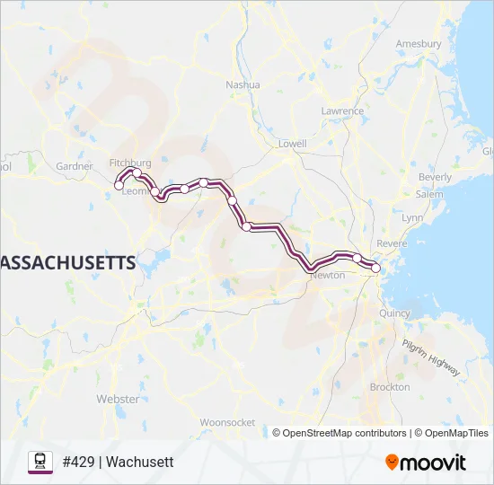 FITCHBURG Train Line Map
