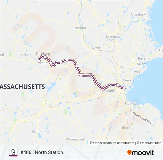 FITCHBURG Train Line Map
