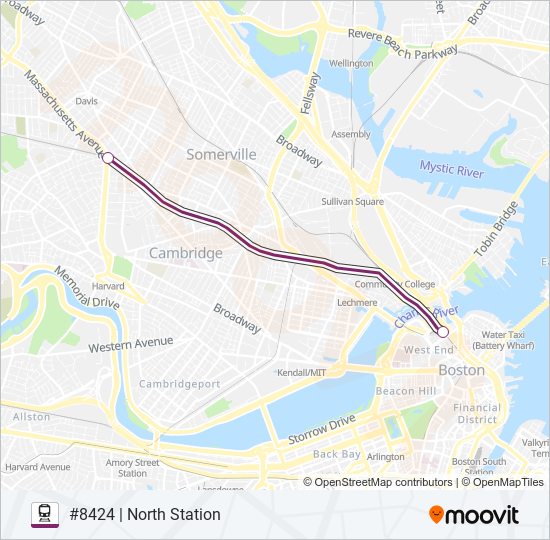 Mapa de FITCHBURG de tren