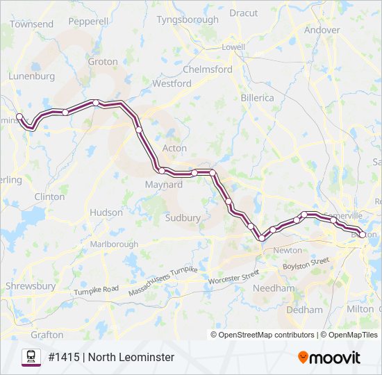 FITCHBURG train Line Map