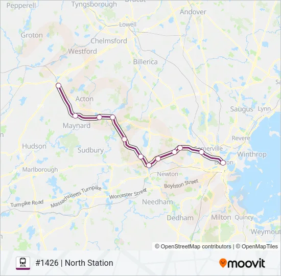 FITCHBURG Train Line Map