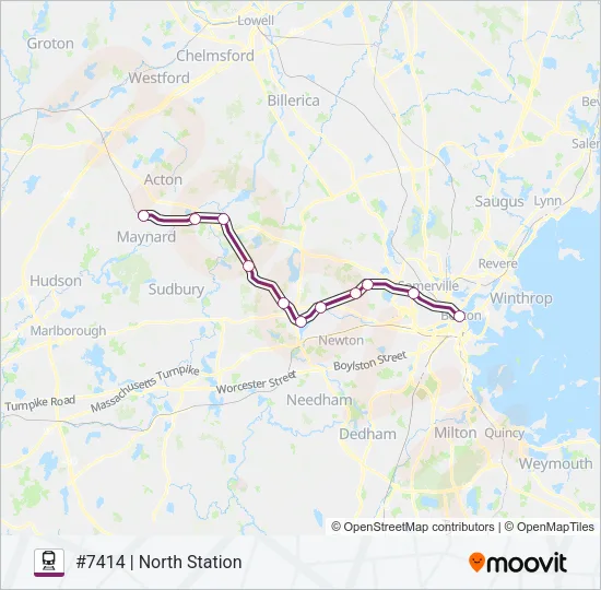 FITCHBURG Train Line Map