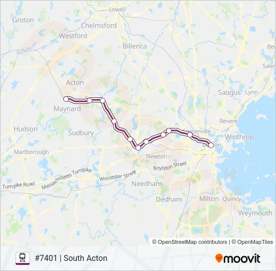 FITCHBURG Train Line Map