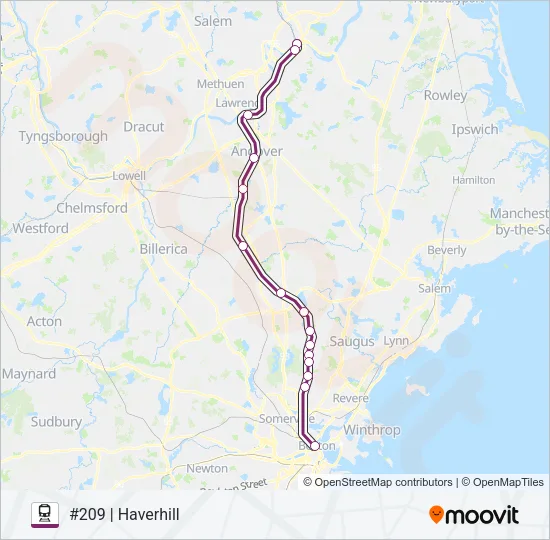HAVERHILL Train Line Map