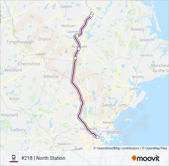 HAVERHILL Train Line Map