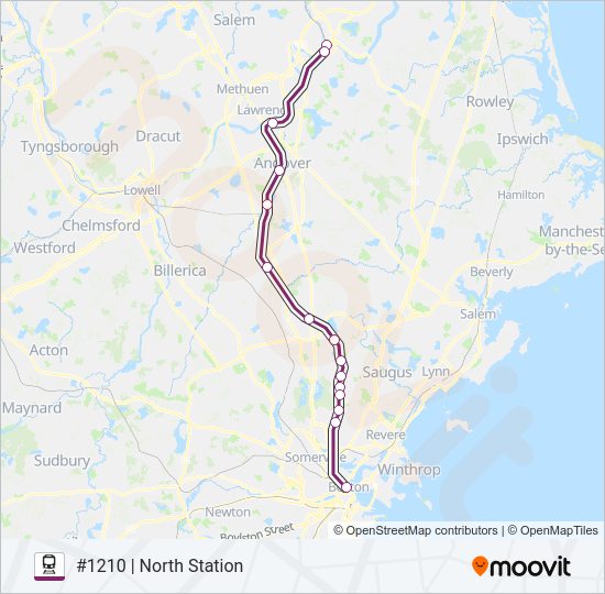 HAVERHILL train Line Map