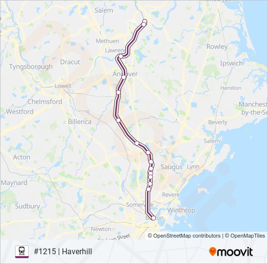 HAVERHILL train Line Map