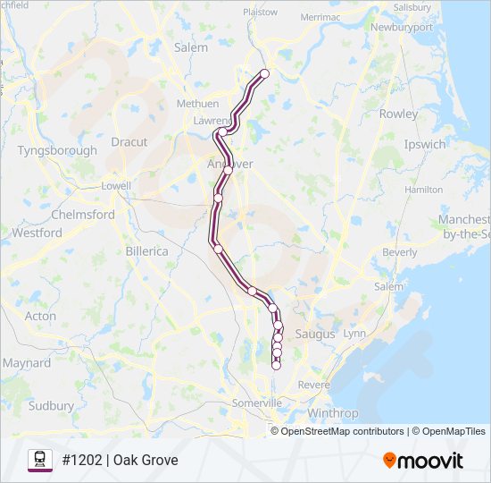 HAVERHILL train Line Map