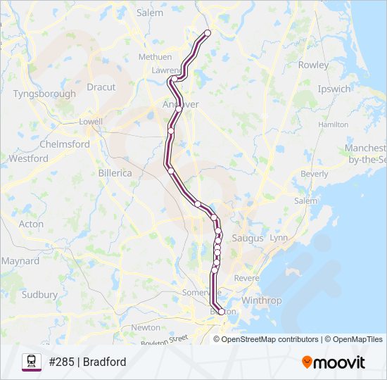 HAVERHILL Train Line Map