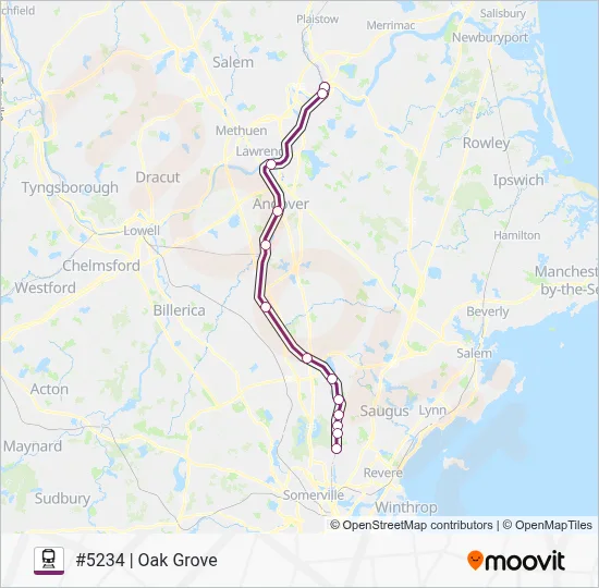 HAVERHILL Train Line Map