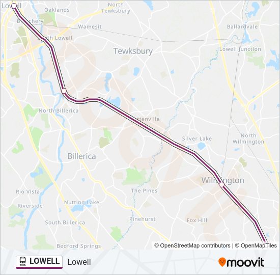 LOWELL train Line Map