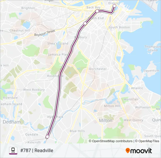 FRANKLIN/FOXBORO Train Line Map