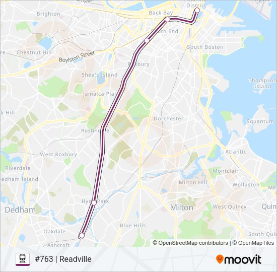 FRANKLIN/FOXBORO Train Line Map