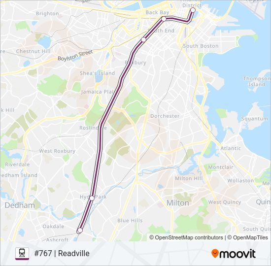 FRANKLIN/FOXBORO Train Line Map