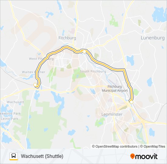 FITCHBURG LINE SHUTTLE bus Line Map