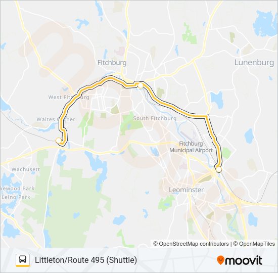 FITCHBURG LINE SHUTTLE Bus Line Map