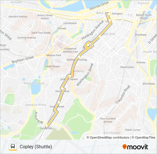 ORANGE LINE SHUTTLE Bus Line Map