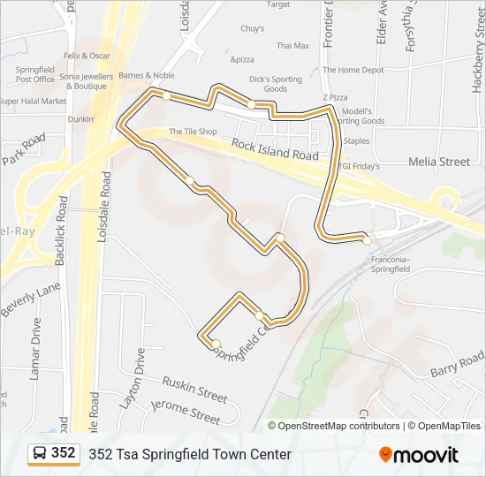 352 Bus Line Map