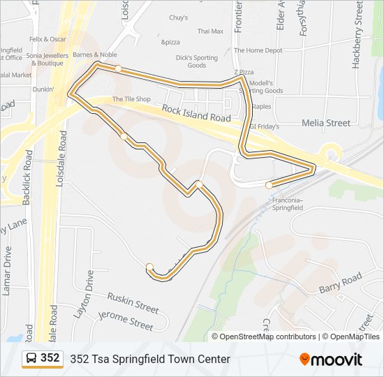 352 Bus Line Map