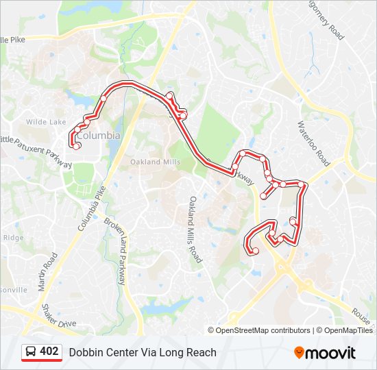 402 Bus Line Map