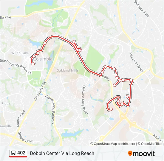 402 Bus Line Map