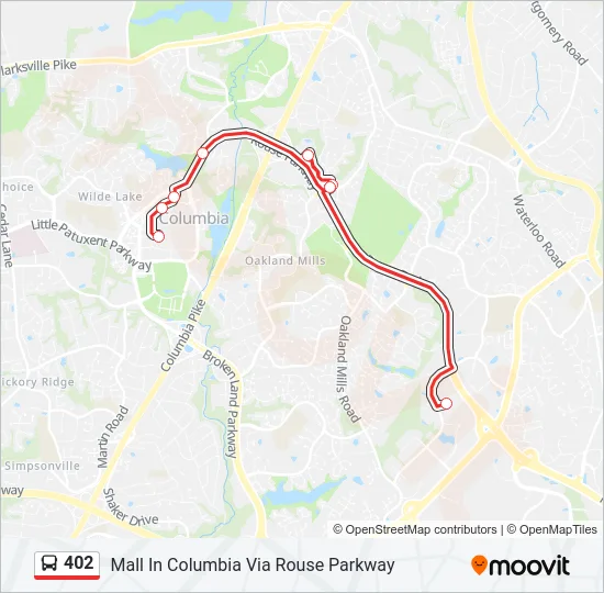 402 Bus Line Map