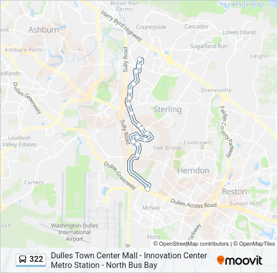 322 Bus Line Map