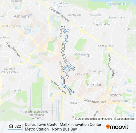 322 Bus Line Map