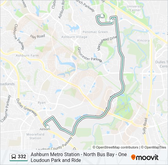 332 Bus Line Map