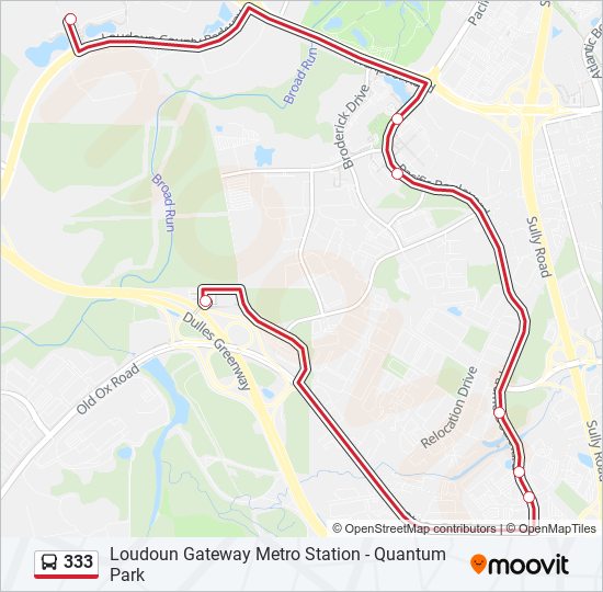 333 bus Line Map