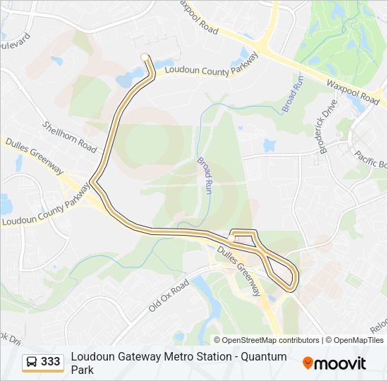 333 Bus Line Map